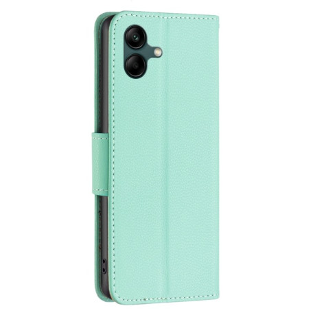 Чехол-книжка Litchi Texture Pure Color на Samsung Galaxy A04 4G - зеленый