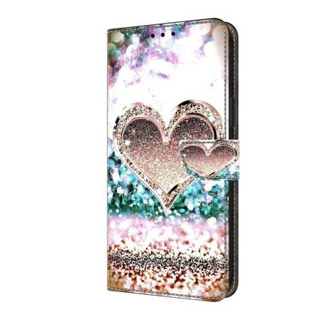 Чехол-книжка Crystal 3D Shockproof Protective Leather для Samsung Galaxy A35 5G - Pink Diamond Heart