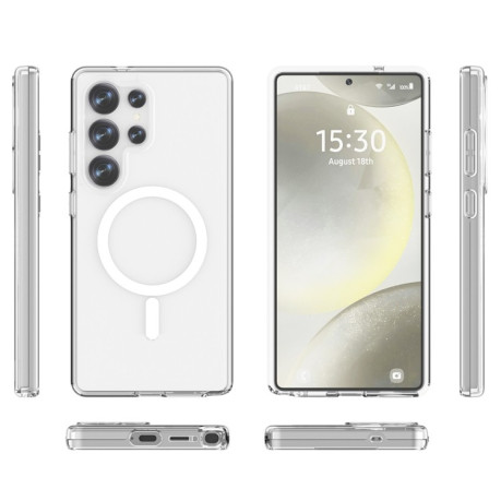 Противоударный чехол Terminator Style Transparent MagSafe Magnetic для Samsung Galaxy S25 Ultra 5G - прозрачный