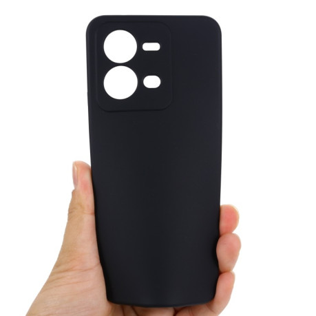 Силіконовий чохол Solid Color Liquid Silicone на Vivo V25 5G/V25E 5G/X80 Lite 5G - чорний