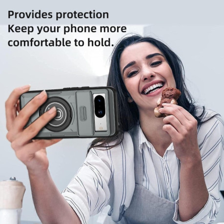 Протиударний чохол Sliding Camshield Magsafe Holder для Google Pixel 8a - сірий