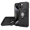 Протиударний чохол Sliding Camshield Ring Holder на OPPO Reno15 F 5G / Reno 15c India — чорний