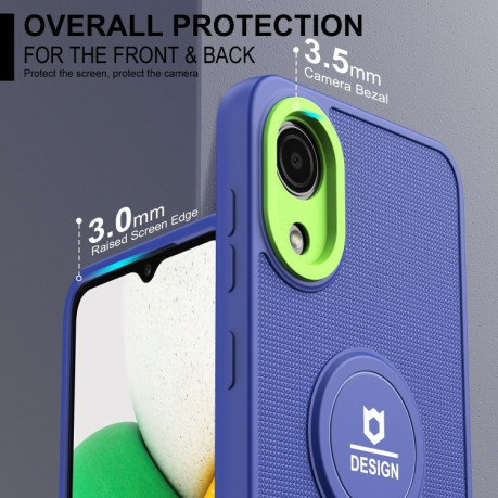 Противоударный чехол Small Tail Holder для  Samsung Galaxy A03 Core - сине-зеленый