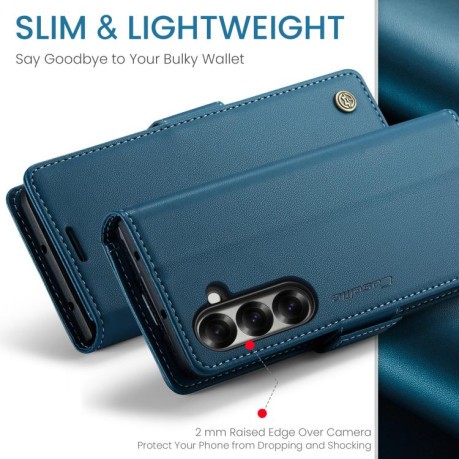 Чехол-книжка CaseMe 023 Butterfly Buckle Litchi Texture RFID Anti-theft Leather для Samsung Galaxy Fold 7 - синий