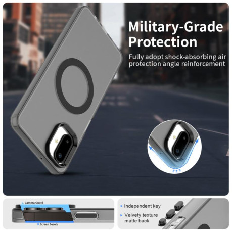 Протиударний чохол Candy Magsafe PC Hybrid TPU для Samsung Galaxy F06 5G / M06 5G - чорний