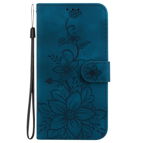 Чохол-книжка Lily Embossed Leather для Xiaomi Redmi Note 13 Pro 4G / Poco M6 Pro 4G - синій