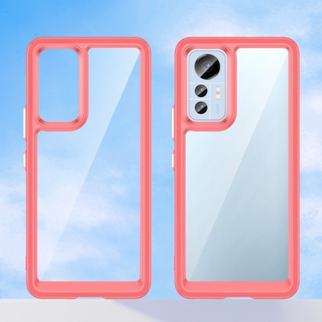 Противоударный чехол Colorful Acrylic Series для Xiaomi 12 Lite - красный