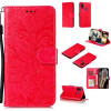 Чехол-книжка Lace Flower на Samsung Galaxy M51 - красный