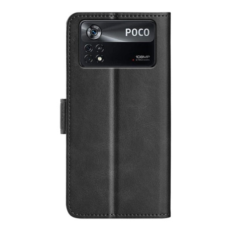 Чохол-книжка Dual-side Magnetic Buckle для Xiaomi Poco X4 Pro 5G - чорний
