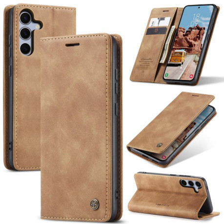 Чохол-книжка CaseMe-013 Multifunctional  для Samsung Galaxy S25+ 5G - коричневий