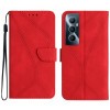 Чохол-книжка Stitching Embossed Leather для Realme C65 4G - червоний