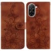 Чехол-книжка с тиснением Lily и магнитной застежкой на Xiaomi Redmi A5 4G 173.3mm - коричневый