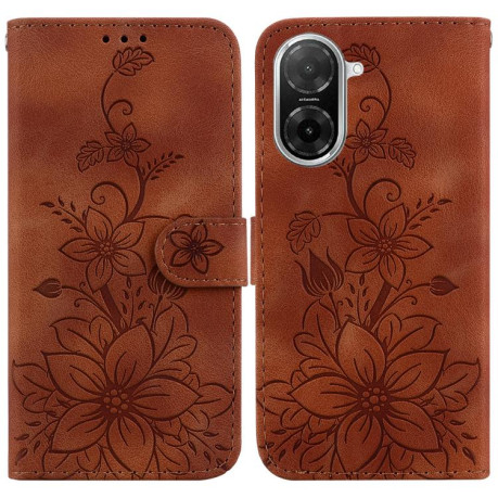 Чехол-книжка Lily Embossed Leather для Xiaomi Redmi A5 4G 173.3mm - коричневый