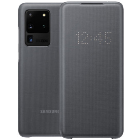 Оригинальный чехол-книжка Samsung LED View Cover для Samsung Galaxy S20 Ultra grey (EF-NG988PJEGEU)
