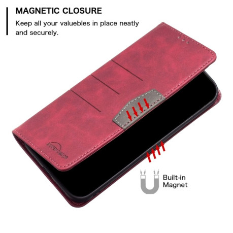 Чехол-книжка Magnetic Splicing для Realme 9i/OPPO A76/A96 - красный