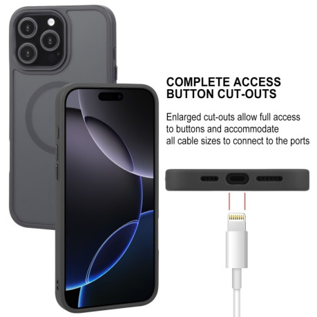 Чехол GEBEI Skin Feel MagSafe Magnetic для  iPhone 16 Pro - черный