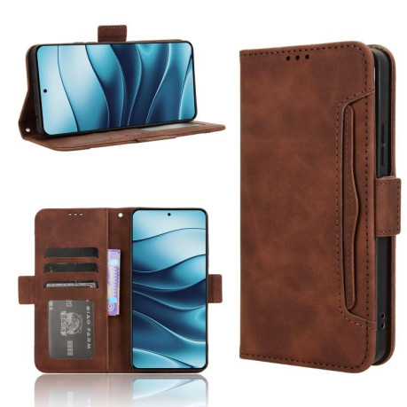 Чохол-книжка Skin Feel Calf на Xiaomi Redmi Note 14 4G Global - коричневий