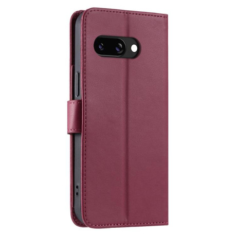 Чехол-книжка Ring Buckle Rhombic Leather для Google Pixel 9a - красный