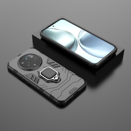 Протиударний чохол HMC 360 Degree Rotating Holder на Realme 14 Pro+ 5G - чорний