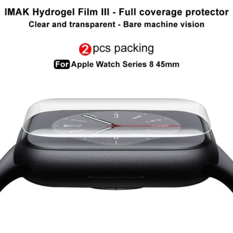 Комплект защитных пленок imak Curved Full Screen для Apple Watch Series 8 45mm