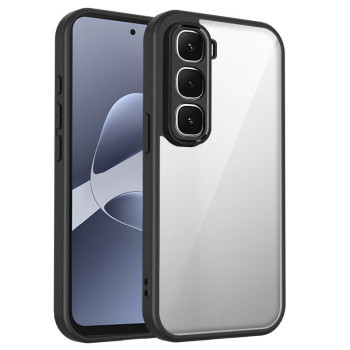 Матовый противоударный чехол Escase с мягким покрытием на Infinix Hot 70 4G — чёрный