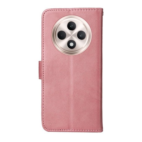 Чохол-книжка Stitching Calf Texture для OPPO Reno12 F/12 FS 4G - рожеве золото