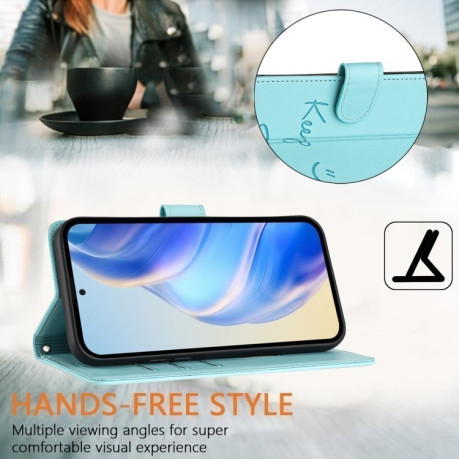 Чехол-книжка Embossing Stripe RFID для Realme GT 7 Pro 5G Global - зеленый