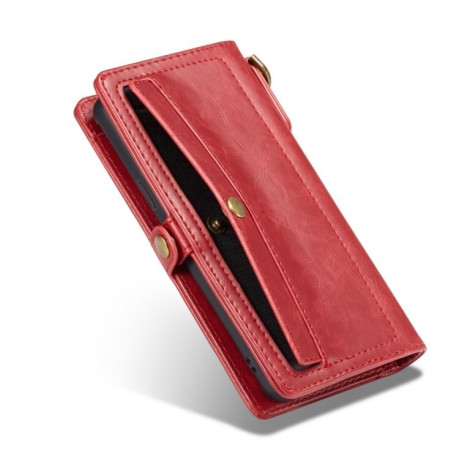 Кожаный чехол-книжка CaseMe на Samsung Galaxy S9 Crazy Horse Texture со встроенным магнитом-красный