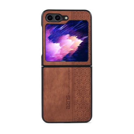 Противоударный чехол AZNS 3D Skin Feel для Samsung Galaxy Flip 5 - коричневый