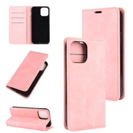 Чехол-книжка Retro Skin Feel Business Magnetic на iPhone 12/12 Pro  - розовый