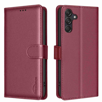 Чехол-книжка Litchi Texture RFID Anti-theft Leather для на Samsung Galaxy M16 5G / F16 5G - красный