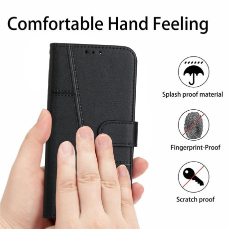 Чехол-книжка Stitching Calf Texture для Infinix Zero 30 4G - черный