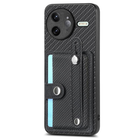 Противоударный чехол Wristband Kickstand Card для Redmi K80 Pro / Poco F7 Ultra - черный