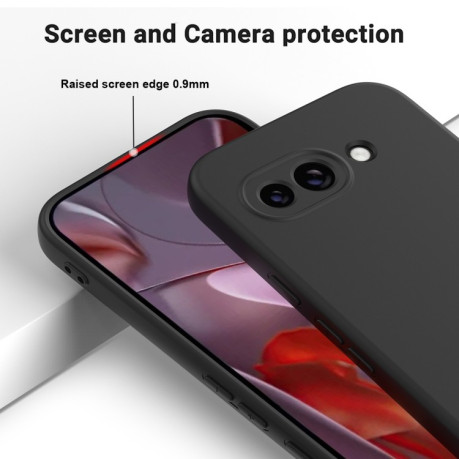 Силіконовий чохол Solid Color Liquid Silicone на Google Pixel 9a - чорний