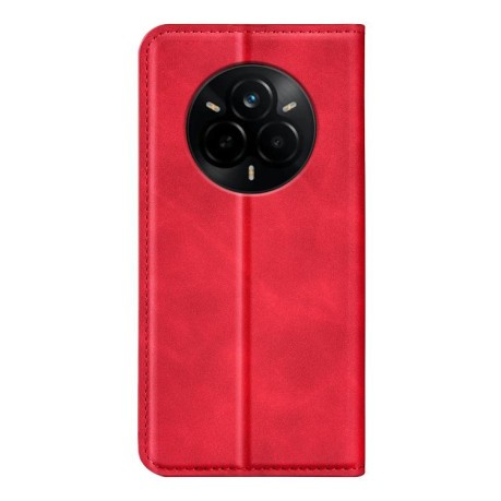 Чехол-книжка Retro Skin Feel Business Magnetic на Realme 14 Pro+ - красный