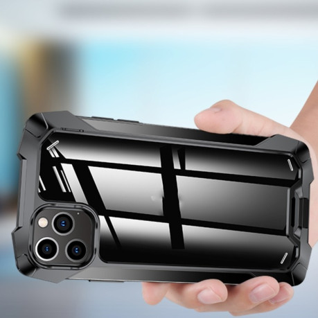 Противоударный чехол R-JUST Metal Airbag для iPhone 13 Pro Max - черный