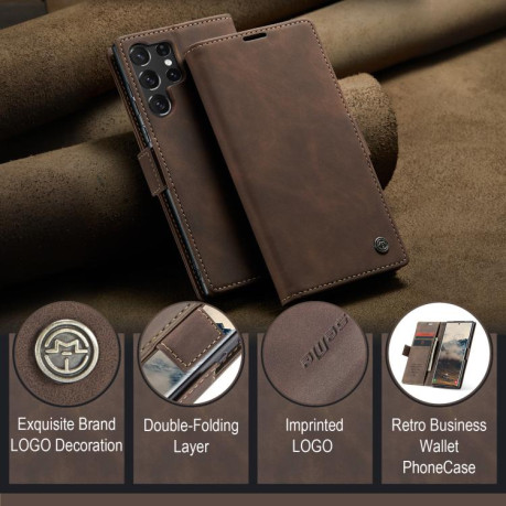 Чохол-книжка CaseMe-013 Multifunctional  для Samsung Galaxy S25 Ultra 5G - кавовий