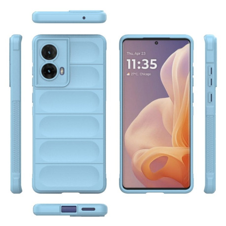Силиконовый чехол Magic Flannel для Motorola Moto G85 5G Global - голубой