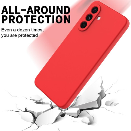 Силиконовый чехол Solid Color Liquid Silicone на Samsung Galaxy A56 5G - красный