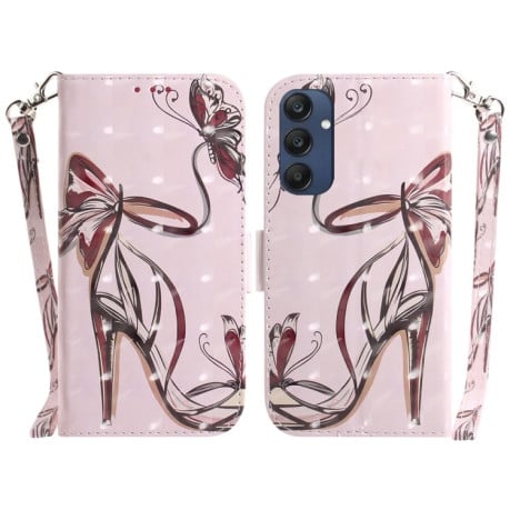 Чехол-книжка Crystal 3D Shockproof Protective Leather для Samsung Galaxy M35 - High-heeled
