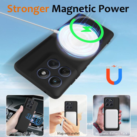 Силиконовый чехол Shockproof Silicone Magsafe для Motorola Edge 60 Pro - черный