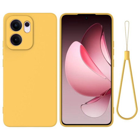 Силіконовий чохол Solid Color Liquid Silicone на OPPO Reno13 F /Reno13 FS - жовтий