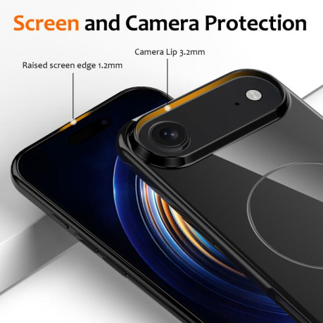 Протиударний чохол Glossy TPU Shockproof MagSafe на iPhone Air - чорний