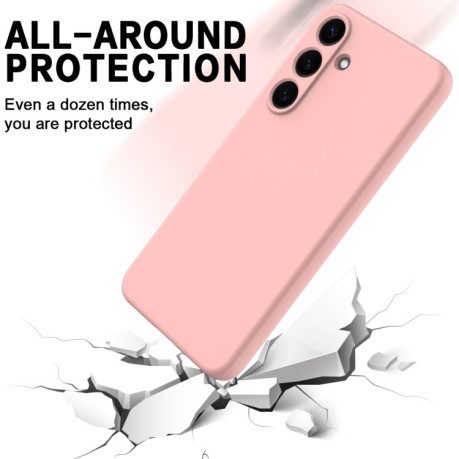 Силіконовий чохол Solid Color Liquid Silicone  для Samsung Galaxy S25+ 5G - рожевий