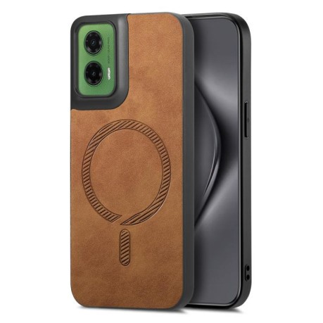 Чохол Retro MagSafe Magnetic PU на Motorola Moto G35 - коричневий