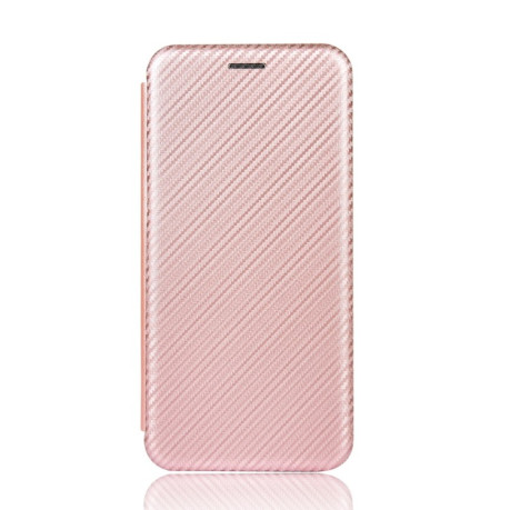 Чехол-книжка Carbon Fiber Texture на Realme 7 Pro - розовый