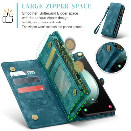 Чохол-гаманець CaseMe 008 Series Zipper Style для Samsung Galaxy S23 FE - синій