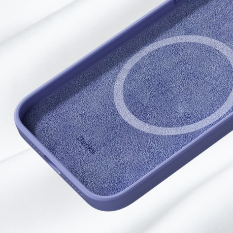 Силиконовый чехол Benks Silicone Case (with MagSafe Support) для iPhone 14/13 - фиолетовый