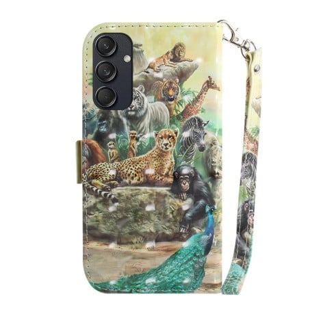 Чехол-книжка 3D Painting для Samsung Galaxy M55 - Zoo