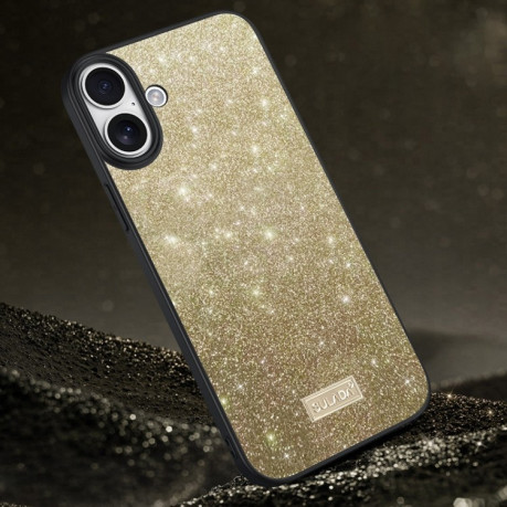 Чехол SULADA Glittery для iPhone 16 Plus - золотой